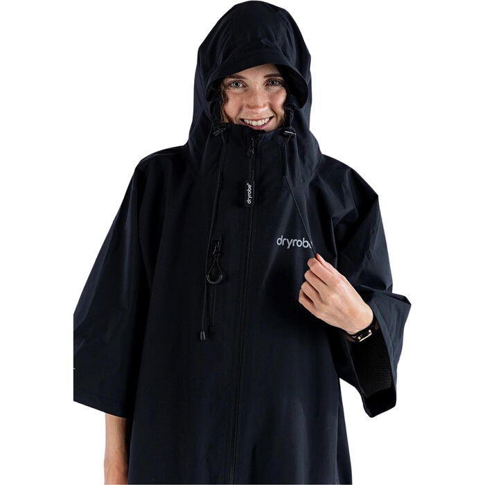 2024 Dryrobe Lite Short Sleeve Change Robe AS SS DL BG - Black Grey